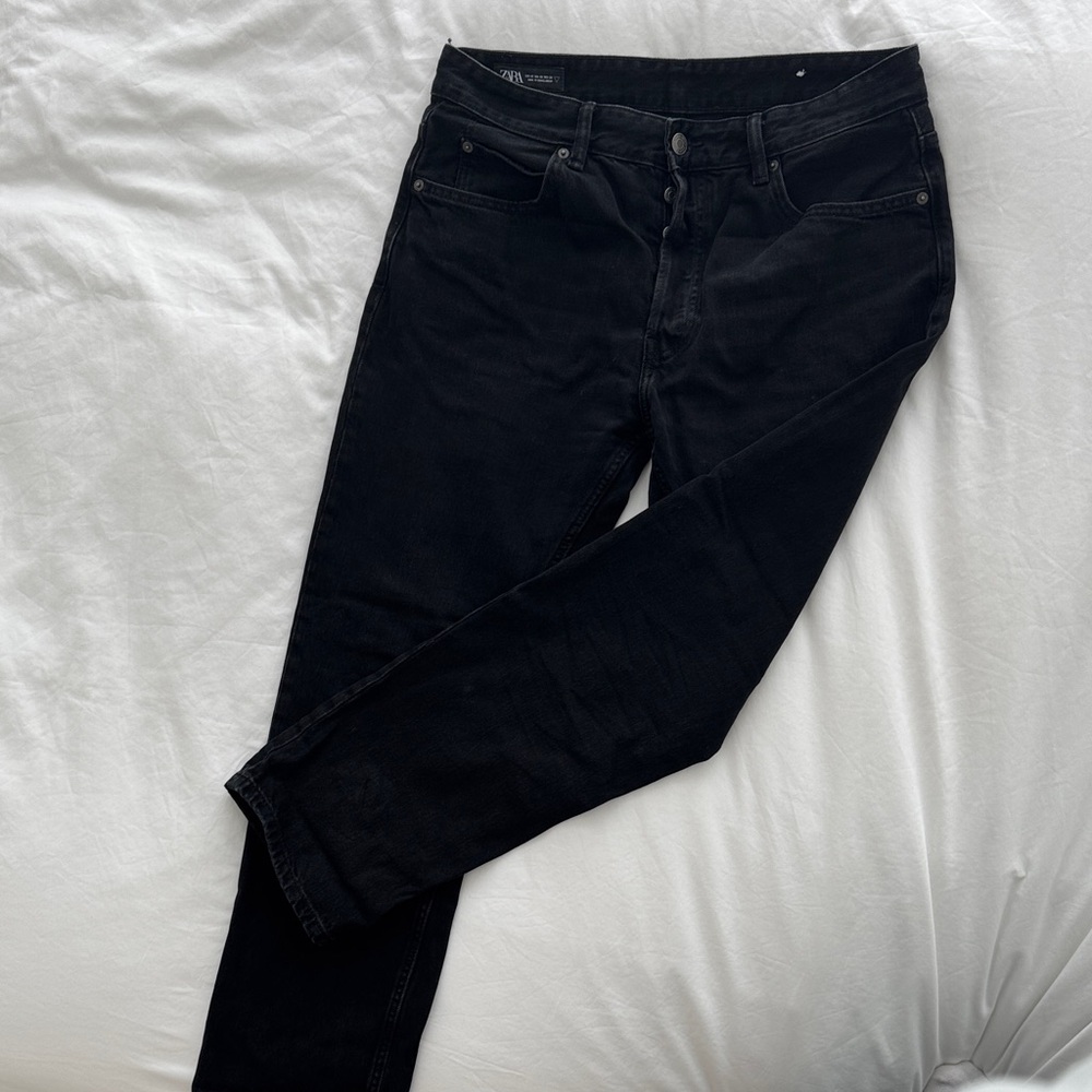 Zara Men’s Black Relaxed Jeans - WORN ONCE